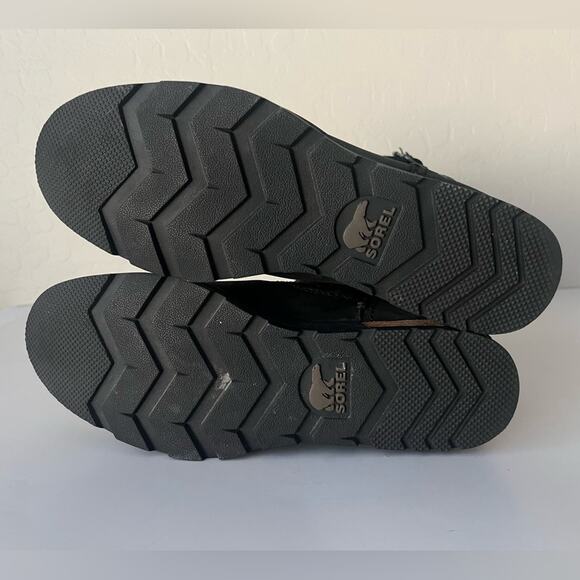 Sorel Major pull on leather boots black 7 - Picture 6 of 9